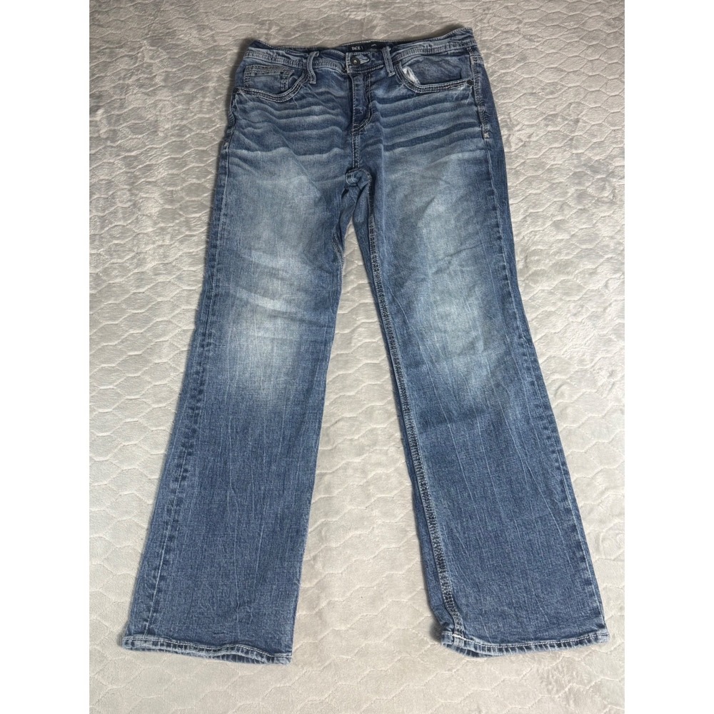 BKE Jake Straight Leg Jeans Mens 34x31 Faded Blue Y2K Streetwear Denim